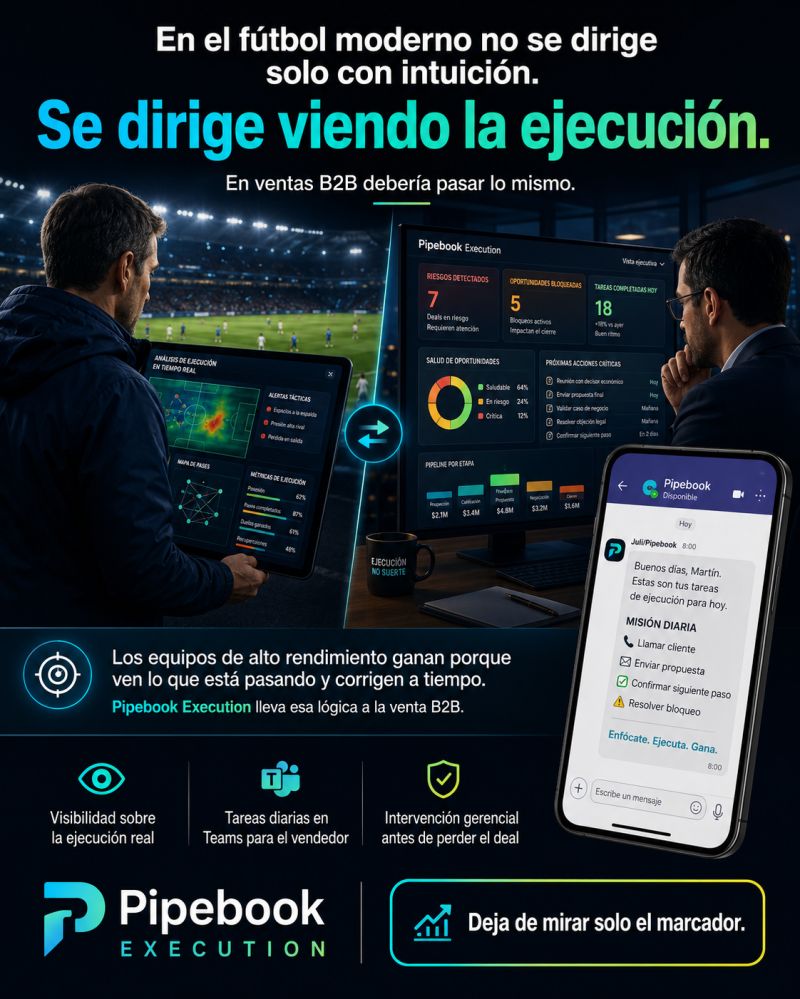 Gerentes comerciales viendo la ejecución real del equipo